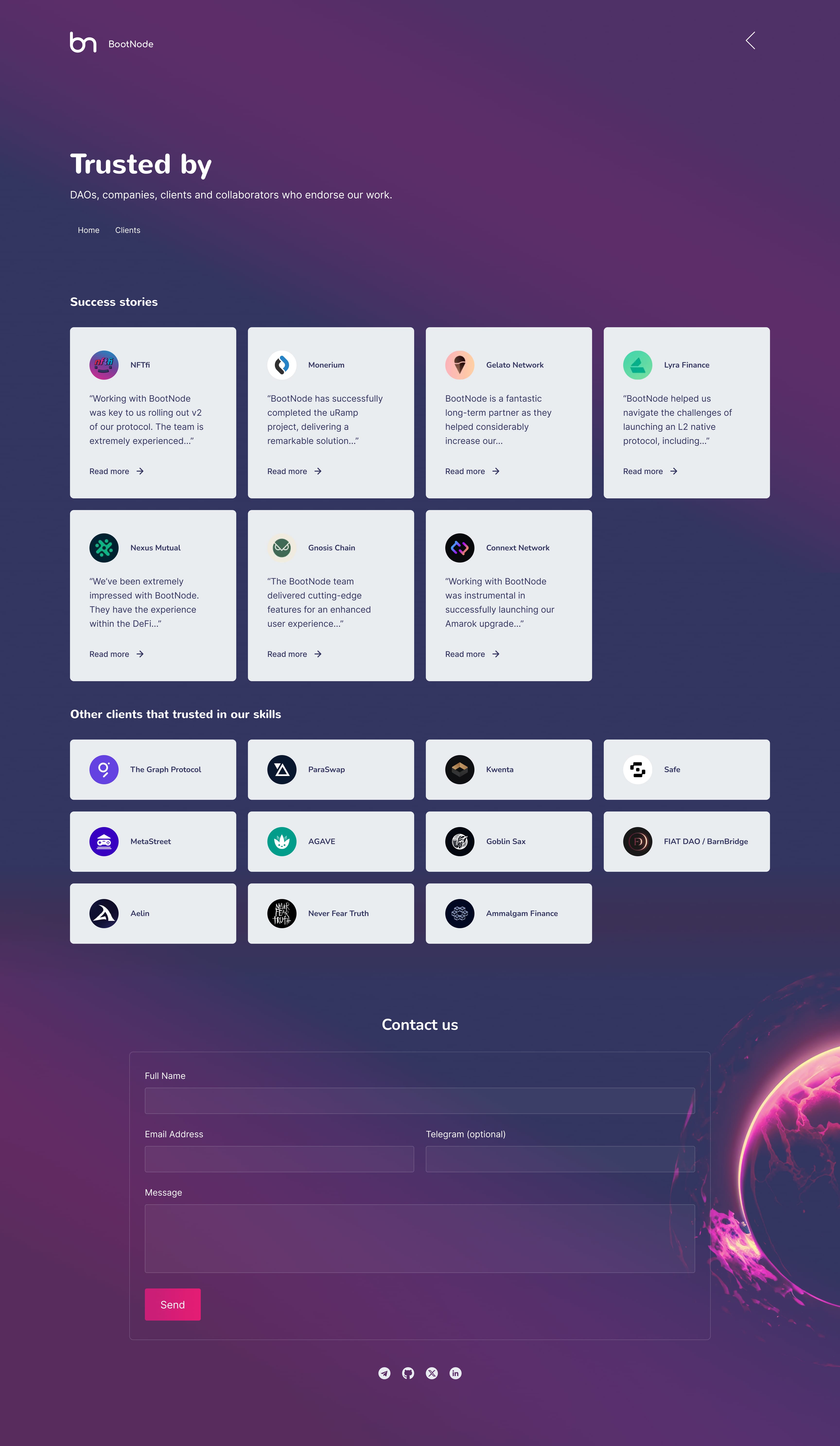 BootNode trusted by section