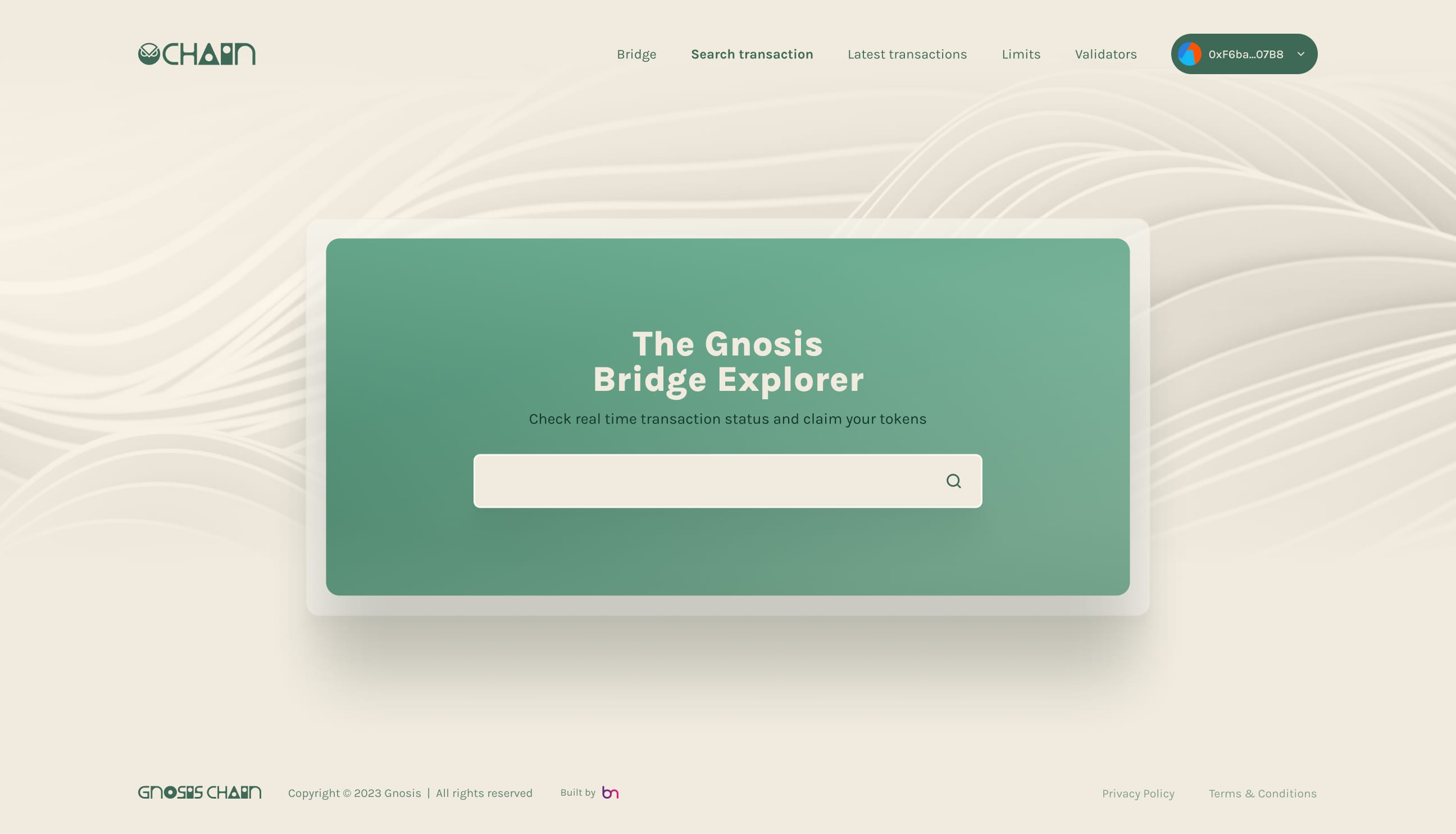 Gnosis Bridge Explorer