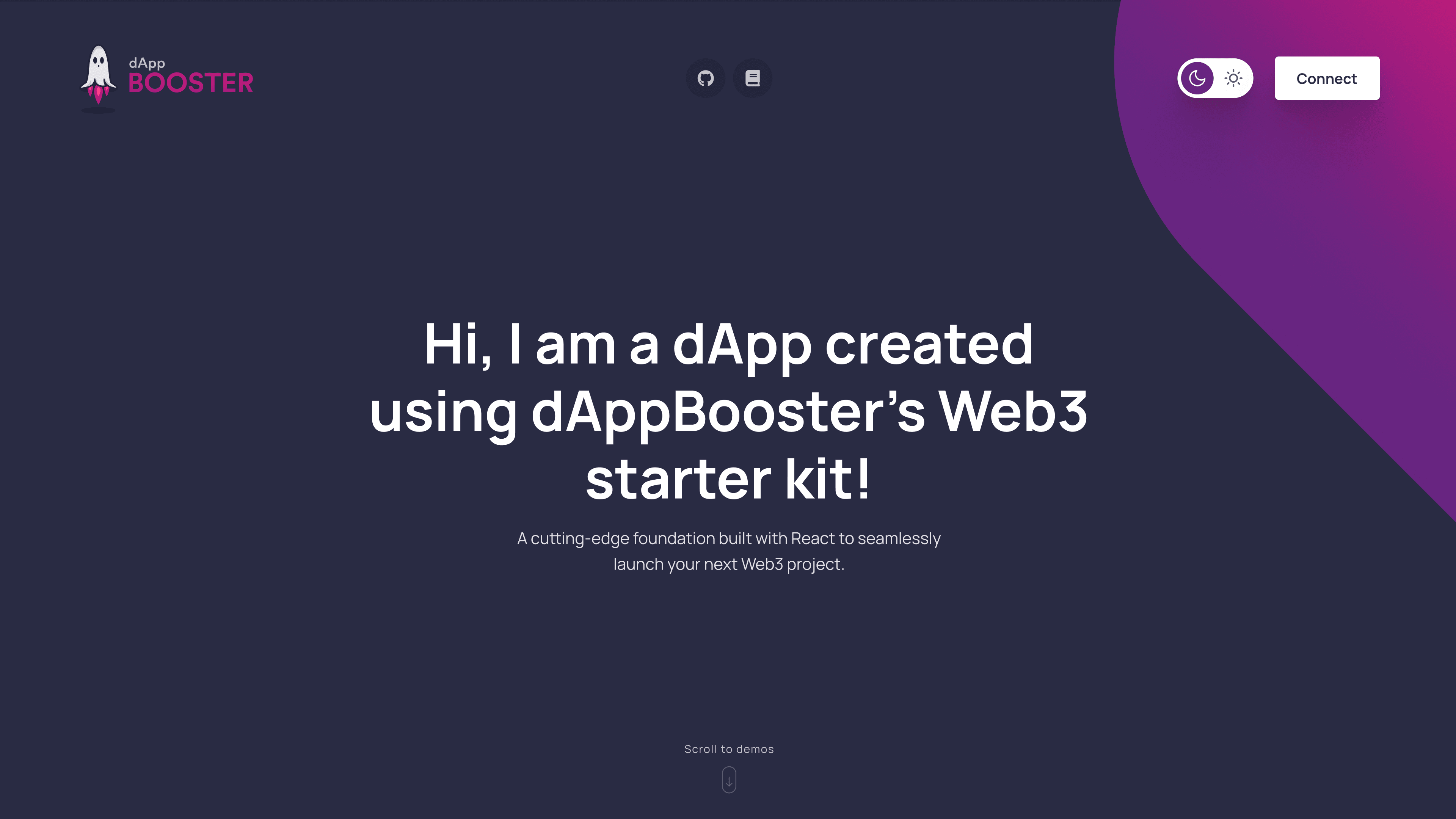 dAppBooster landing page